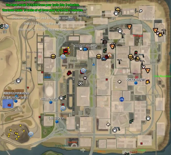 The clan after conquering Las Venturas in the CIT server.