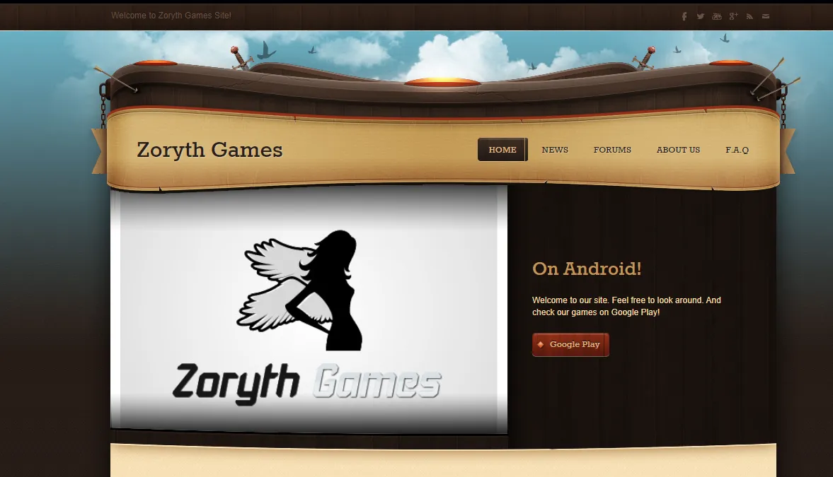 Screenshot of my company’s old website.